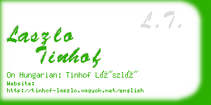 laszlo tinhof business card